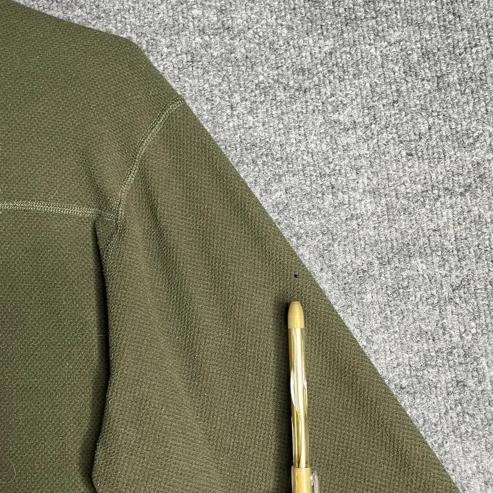 The North Face Quarter Zip Fleece Pullover Sweater Men M Green Outdoor Logo